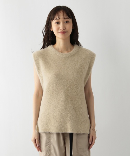 FOUND GOOD（ファウンドグッド）の「シャギーニットベスト（ベスト・レディース・アイボリー/ブラック/グレー系2・L/M）」の22枚目の写真