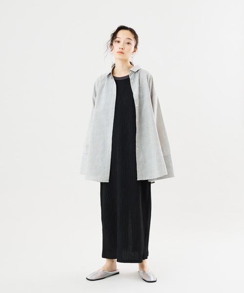 Muscat(マスカット)の「オーバーサイズ チェックシャツ(シャツ/ブラウス・レディース・クリーム/ブラック・F)」の19枚目の写真