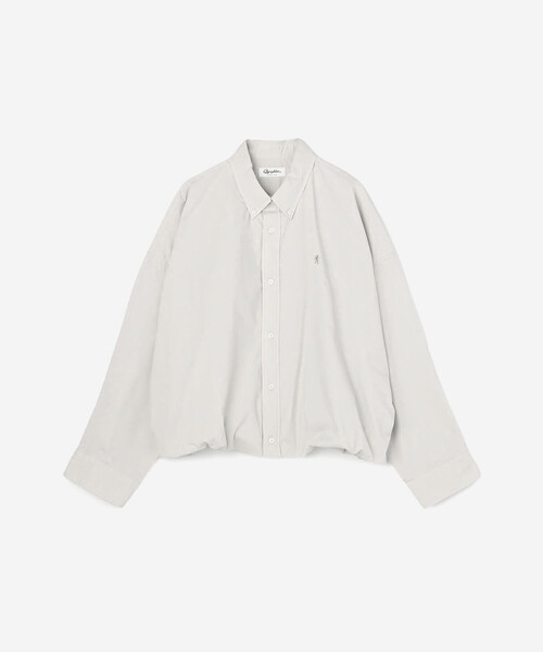 GYMPHLEX（ジムフレックス）の「Gymphlex | タイプライター ショートボタンダウンシャツ WOMEN（シャツ/ブラウス・レディース・ライトグレー/ブラック系その他・14）」の2枚目の写真