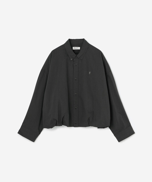 GYMPHLEX（ジムフレックス）の「Gymphlex | タイプライター ショートボタンダウンシャツ WOMEN（シャツ/ブラウス・レディース・ライトグレー/ブラック系その他・14）」の3枚目の写真