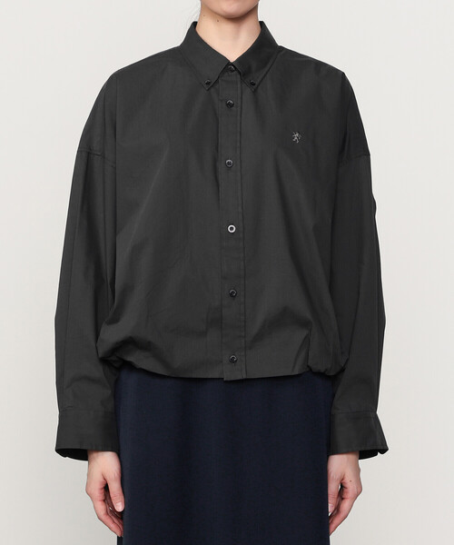 GYMPHLEX（ジムフレックス）の「Gymphlex | タイプライター ショートボタンダウンシャツ WOMEN（シャツ/ブラウス・レディース・ライトグレー/ブラック系その他・14）」の10枚目の写真