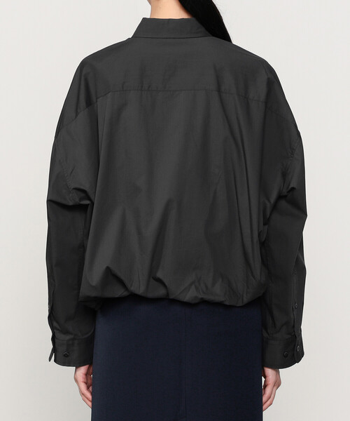 GYMPHLEX（ジムフレックス）の「Gymphlex | タイプライター ショートボタンダウンシャツ WOMEN（シャツ/ブラウス・レディース・ライトグレー/ブラック系その他・14）」の12枚目の写真