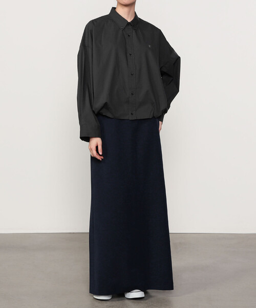 GYMPHLEX（ジムフレックス）の「Gymphlex | タイプライター ショートボタンダウンシャツ WOMEN（シャツ/ブラウス・レディース・ライトグレー/ブラック系その他・14）」の13枚目の写真