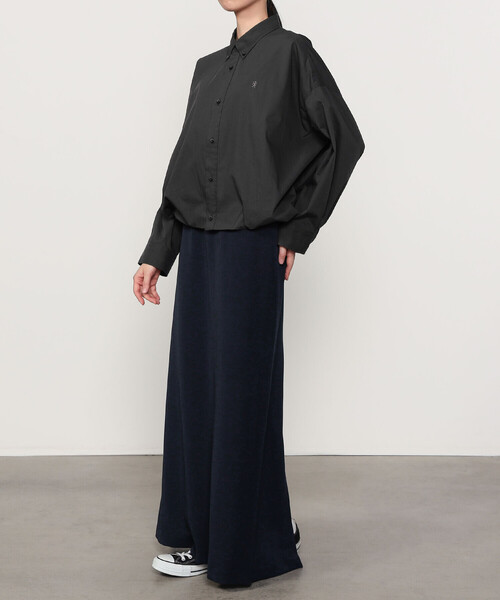 GYMPHLEX（ジムフレックス）の「Gymphlex | タイプライター ショートボタンダウンシャツ WOMEN（シャツ/ブラウス・レディース・ライトグレー/ブラック系その他・14）」の14枚目の写真