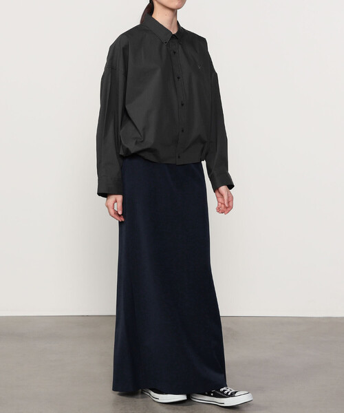 GYMPHLEX（ジムフレックス）の「Gymphlex | タイプライター ショートボタンダウンシャツ WOMEN（シャツ/ブラウス・レディース・ライトグレー/ブラック系その他・14）」の15枚目の写真