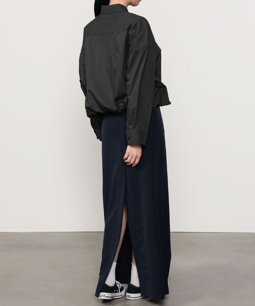 GYMPHLEX（ジムフレックス）の「Gymphlex | タイプライター ショートボタンダウンシャツ WOMEN（シャツ/ブラウス・レディース・ライトグレー/ブラック系その他・14）」の17枚目の写真