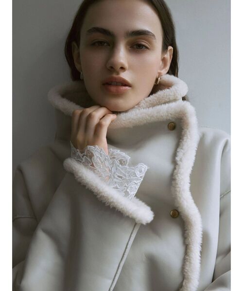 ムートンコート　アンタイトル　タグ付き新品未使用 新品未使用タグ付き［LIAN］ムートンボアミドルコート - メルカリ