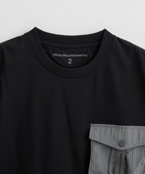 WHITE MOUNTAINEERING(ホワイトマウンテニアリング)の「【White Mountaineering / ホワイトマウンテニアリング】TAPE POCKET T-SHIRT(Tシャツ/カットソー・メンズ・カーキ/ブラック/ベージュ・2/1/0/3)」の4枚目の写真