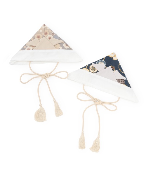 petit main（プティマイン）の「兜帽子（その他ベビー用品・キッズ・ベージュ/ネイビー・F）」の11枚目の写真