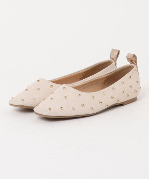 Bridget Birkin（ブリジットバーキン）の「【Bridget Birkin】ドットビジューグリッターフラットシューズ(551540)（バレエシューズ・レディース・ゴールド/シルバー系その他/ブラック系その他・24/23.5/23/22.5/24.5）」の6枚目の写真