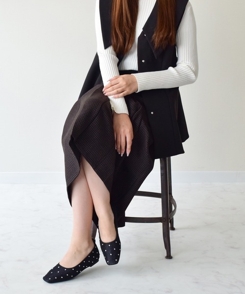 Bridget Birkin（ブリジットバーキン）の「【Bridget Birkin】ドットビジューグリッターフラットシューズ(551540)（バレエシューズ・レディース・ゴールド/シルバー系その他/ブラック系その他・24/23.5/23/22.5/24.5）」の11枚目の写真