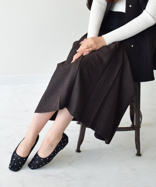 Bridget Birkin（ブリジットバーキン）の「【Bridget Birkin】ドットビジューグリッターフラットシューズ(551540)（バレエシューズ・レディース・ゴールド/シルバー系その他/ブラック系その他・24/23.5/23/22.5/24.5）」の12枚目の写真