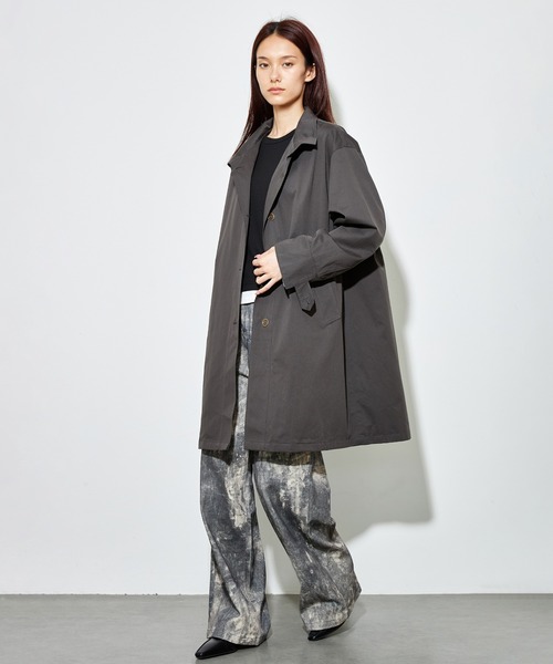 SUWDEE(スーディー)の「cotton stand collar coat(その他アウター・レディース・ダークグレー/ネイビー・FREE)」の5枚目の写真