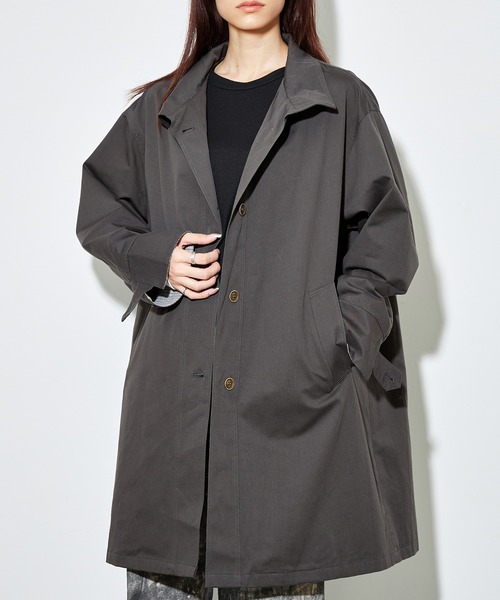 SUWDEE(スーディー)の「cotton stand collar coat(その他アウター・レディース・ダークグレー/ネイビー・FREE)」の6枚目の写真
