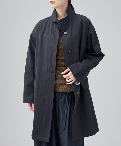 SUWDEE(スーディー)の「cotton stand collar coat(その他アウター・レディース・ダークグレー/ネイビー・FREE)」の8枚目の写真