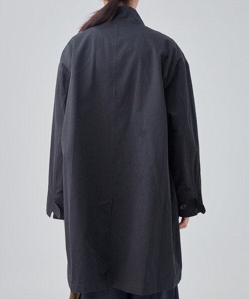 SUWDEE(スーディー)の「cotton stand collar coat(その他アウター・レディース・ダークグレー/ネイビー・FREE)」の9枚目の写真