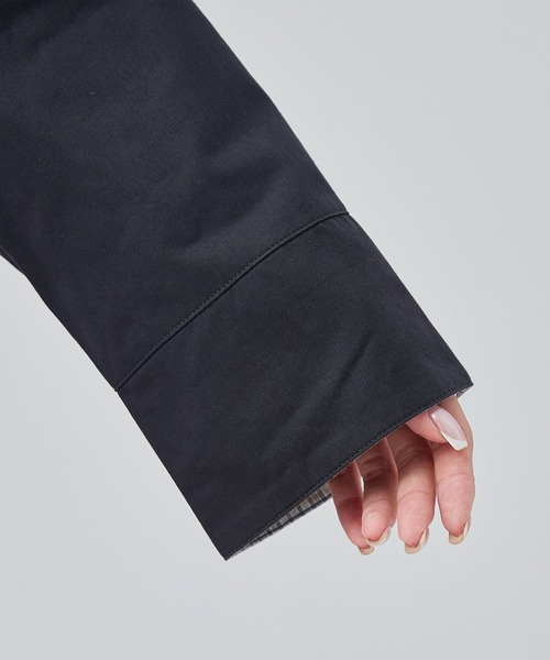 SUWDEE(スーディー)の「cotton stand collar coat(その他アウター・レディース・ダークグレー/ネイビー・FREE)」の12枚目の写真