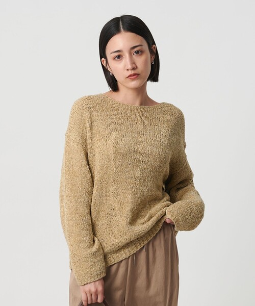 BEAUTY&YOUTH UNITED ARROWS（ビューティーアンドユースユナイテッドアローズ）の「テープヤーン ニットプルオーバー（ニット/セーター・レディース・ブラック/ベージュ/オフホワイト・FREE）」の10枚目の写真