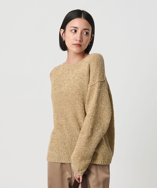 BEAUTY&YOUTH UNITED ARROWS（ビューティーアンドユースユナイテッドアローズ）の「テープヤーン ニットプルオーバー（ニット/セーター・レディース・ブラック/ベージュ/オフホワイト・FREE）」の11枚目の写真