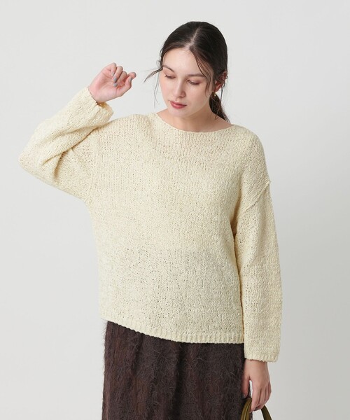 BEAUTY&YOUTH UNITED ARROWS（ビューティーアンドユースユナイテッドアローズ）の「テープヤーン ニットプルオーバー（ニット/セーター・レディース・ブラック/ベージュ/オフホワイト・FREE）」の13枚目の写真