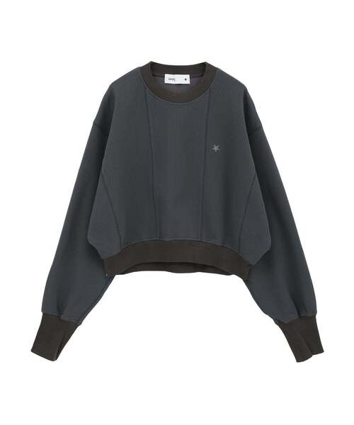 CONVERSE TOKYO（コンバーストウキョウ）の「DOLMAN SLEEVE WAFFLE PULLOVER（Tシャツ/カットソー・レディース・ホワイト/グレー/グリーン・FREE）」の2枚目の写真