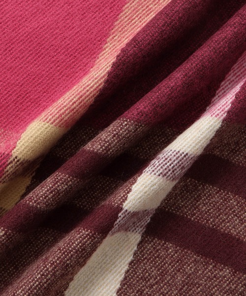 ROPE' PICNIC（ロペピクニック）の「チェックストール（ストール/ショール・レディース・ベージュ/ブルー系その他4/レッド系その他・FREE）」の7枚目の写真