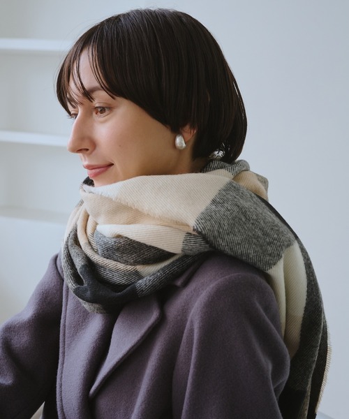 ROPE' PICNIC（ロペピクニック）の「チェックストール（ストール/ショール・レディース・ベージュ/ブルー系その他4/レッド系その他・FREE）」の15枚目の写真