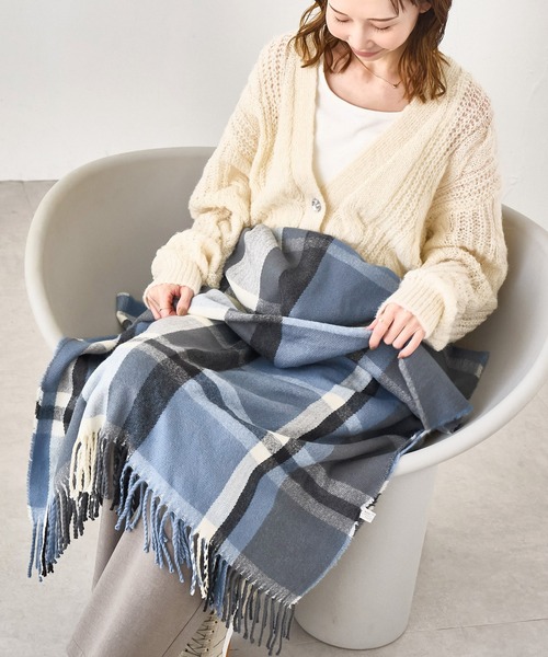 ROPE' PICNIC（ロペピクニック）の「チェックストール（ストール/ショール・レディース・ベージュ/ブルー系その他4/レッド系その他・FREE）」の17枚目の写真