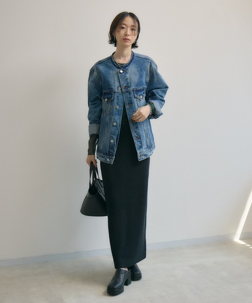 Paradise Picnic（パラダイスピクニック）の「cloche ストライプ見えニットスカート（スカート・レディース・ブラウン/ブラック・FREE）」の17枚目の写真