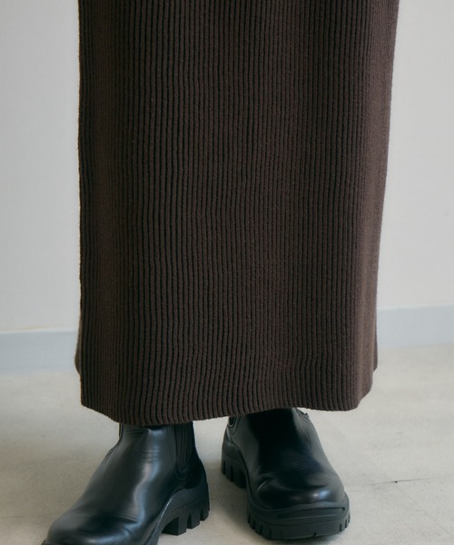 Paradise Picnic（パラダイスピクニック）の「cloche ストライプ見えニットスカート（スカート・レディース・ブラウン/ブラック・FREE）」の13枚目の写真