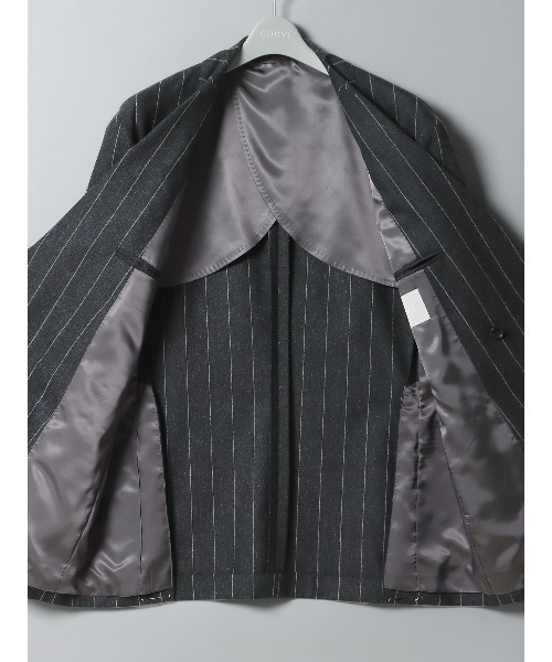 SUIT SQUARE（スーツスクエア）の「GOOVI ダブルブレストジャケット ウール（テーラードジャケット・メンズ・グレー系・1/2/3）」の7枚目の写真