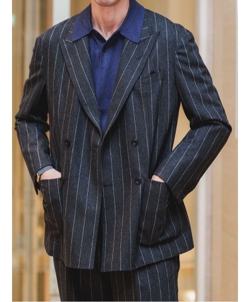 セール】GOOVI ダブルブレストジャケット ウール（テーラード