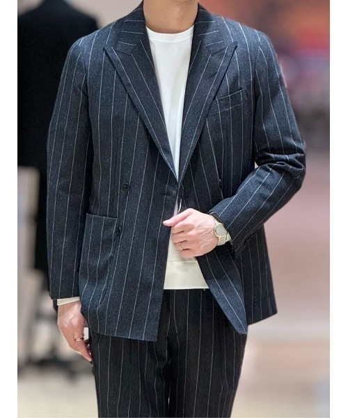 セール】GOOVI ダブルブレストジャケット ウール（テーラード