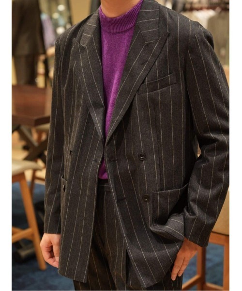 GOOVI ダブルブレストジャケット ウール（テーラードジャケット