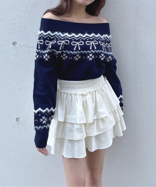 one way（ワンウェイ）の「ノルディックニット（ニット/セーター・レディース・ホワイト/ブルー/グレー・FREE）」の17枚目の写真