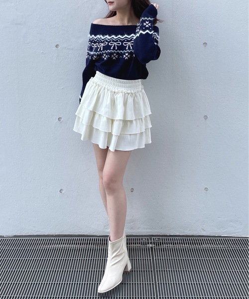 one way（ワンウェイ）の「ノルディックニット（ニット/セーター・レディース・ホワイト/ブルー/グレー・FREE）」の20枚目の写真