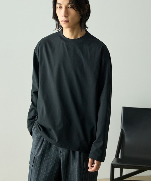 セール】ドローストリング ストレッチ オーバーサイズロングスリーブ