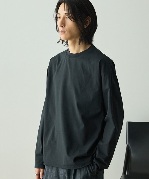 セール】ドローストリング ストレッチ オーバーサイズロングスリーブ