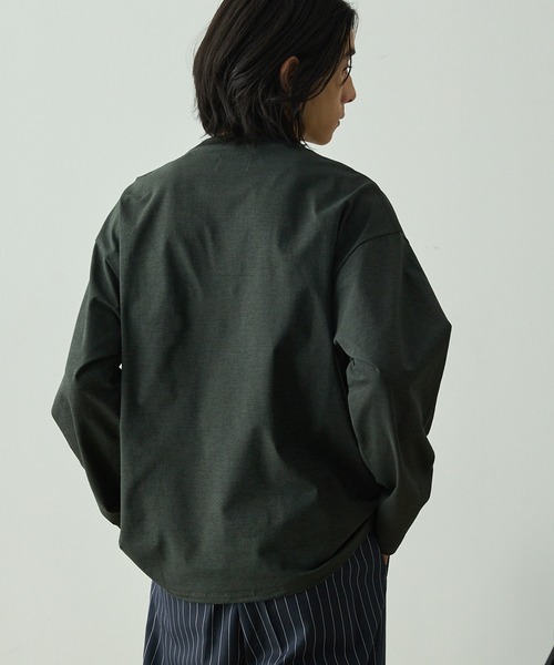 セール】ドローストリング ストレッチ オーバーサイズロングスリーブ