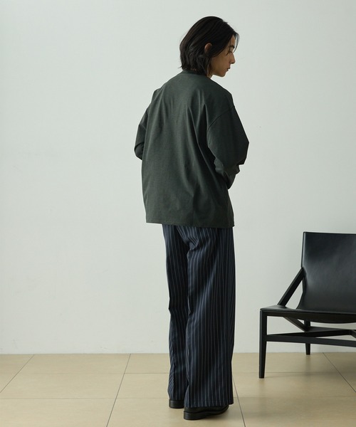 セール】ドローストリング ストレッチ オーバーサイズロングスリーブ