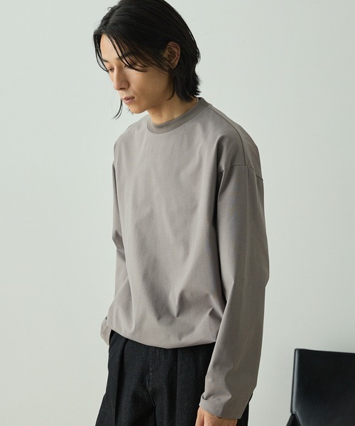 セール】ドローストリング ストレッチ オーバーサイズロングスリーブ