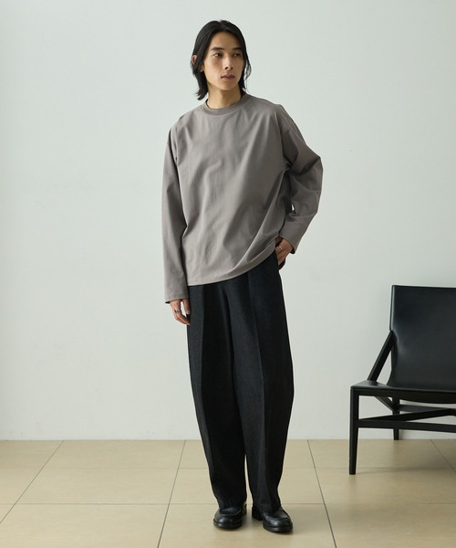 セール】ドローストリング ストレッチ オーバーサイズロング