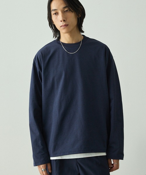 セール】ドローストリング ストレッチ オーバーサイズロングスリーブ