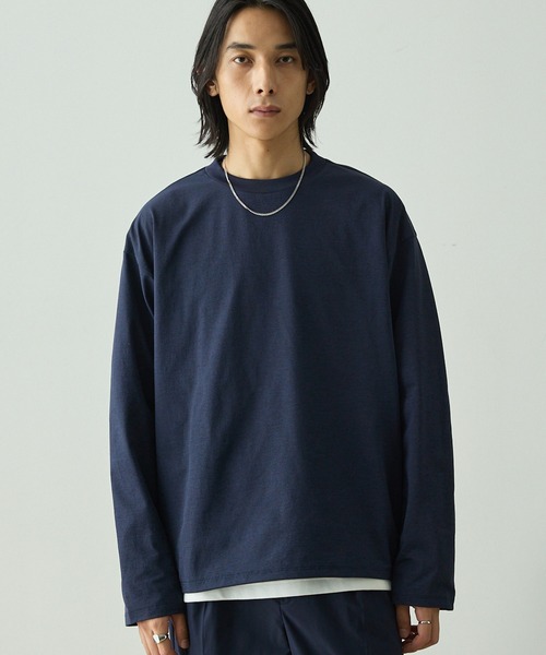 セール】ドローストリング ストレッチ オーバーサイズロングスリーブ