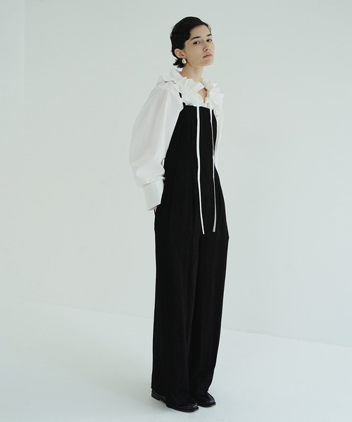 【美品】クラネ ブラック オールインワン ベルト CLANE（クラネ）の「WIDE BELT ALL IN ONE（つなぎ