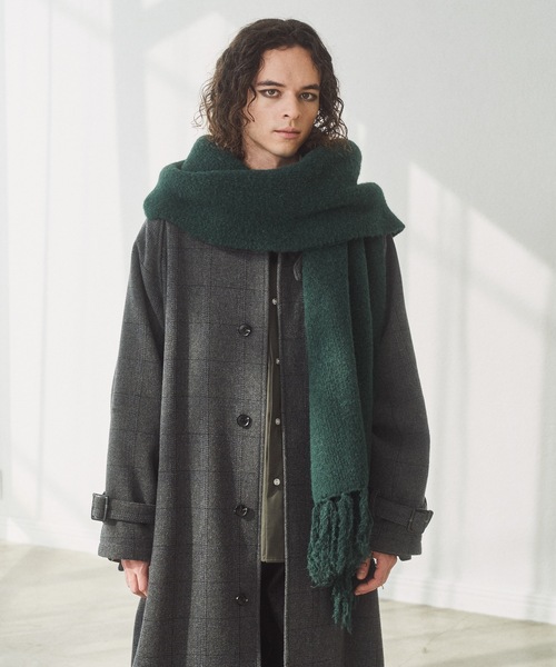 cii（シー）の「wool mix volume muffler / ウールミックスボリュームマフラー（マフラー・メンズ・ブラウン/オレンジ/ブルー/グレー/レッド/グリーン/グレイッシュベージュ/ブラック・FREE）」の15枚目の写真