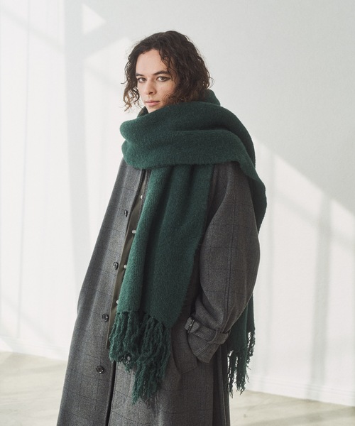 cii（シー）の「wool mix volume muffler / ウールミックスボリュームマフラー（マフラー・メンズ・ブラウン/オレンジ/ブルー/グレー/レッド/グリーン/グレイッシュベージュ/ブラック・FREE）」の13枚目の写真