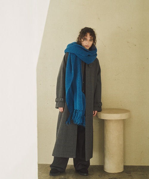 cii（シー）の「wool mix volume muffler / ウールミックスボリュームマフラー（マフラー・メンズ・ブラウン/オレンジ/ブルー/グレー/レッド/グリーン/グレイッシュベージュ/ブラック・FREE）」の10枚目の写真