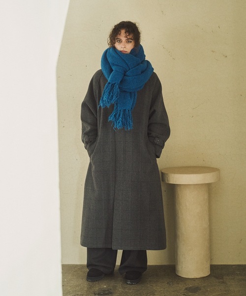 cii（シー）の「wool mix volume muffler / ウールミックスボリュームマフラー（マフラー・メンズ・ブラウン/オレンジ/ブルー/グレー/レッド/グリーン/グレイッシュベージュ/ブラック・FREE）」の12枚目の写真