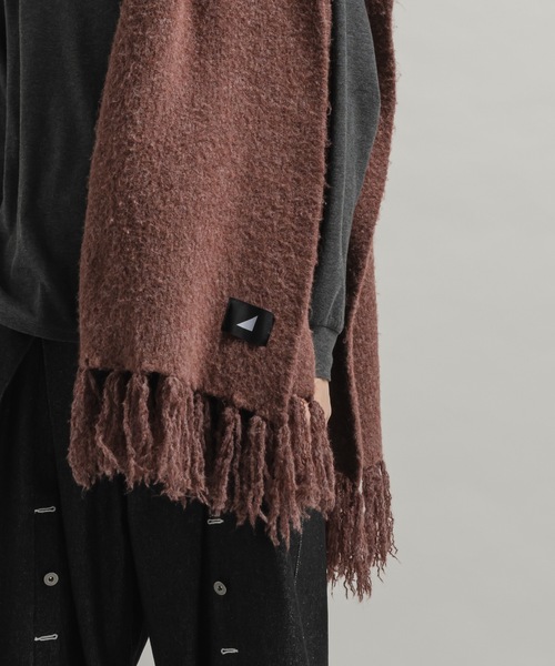 cii（シー）の「wool mix volume muffler / ウールミックスボリュームマフラー（マフラー・メンズ・ブラウン/オレンジ/ブルー/グレー/レッド/グリーン/グレイッシュベージュ/ブラック・FREE）」の22枚目の写真